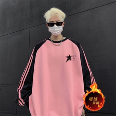 粉色拼黑色袖（加绒）