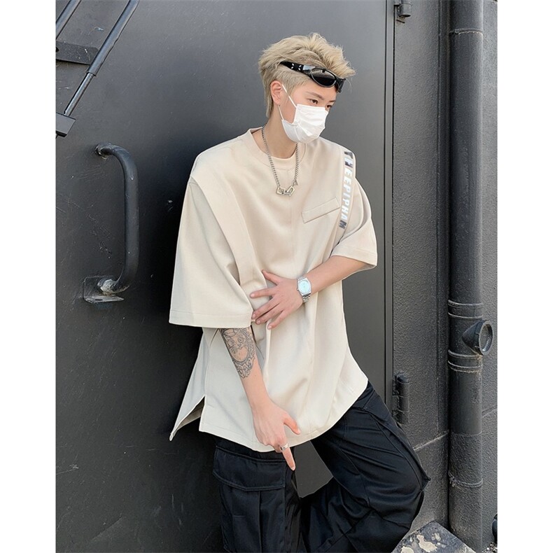 男装字母短袖t恤夏季潮牌假两件上衣男生体恤XZ514-2-202453-P58,男装T恤,星座514-2(原B239)