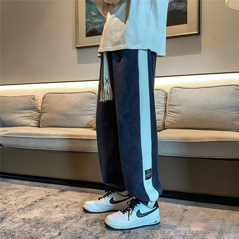 男秋季新款港风休闲裤加绒380克弹力灯芯绒K9507P38,男装休闲裤,星座1116-2