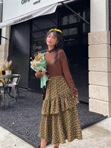 加厚针织拼接碎花加绒图片