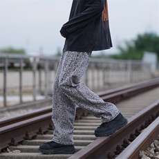 美式复古豹纹直筒百搭休闲男女牛仔裤XZ610A-1-1319-P55，男装牛仔裤，星座610A-1