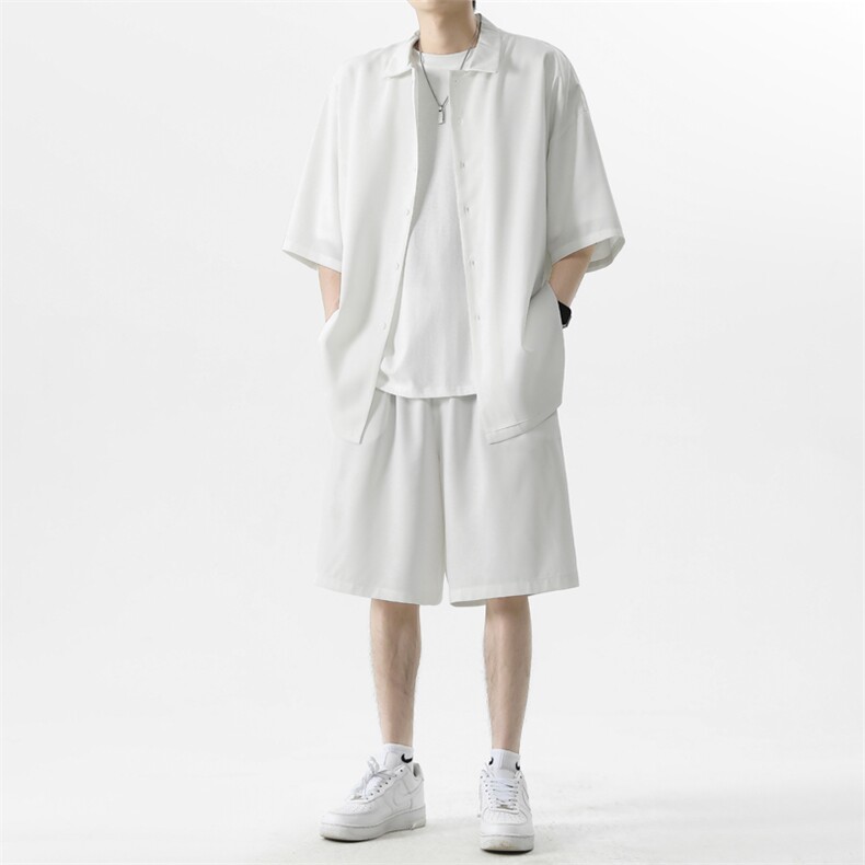 2024夏季薄款宽松透气休闲运动套装男衣服短裤两件套TZ001-特批55,男装牛仔裤,星座718-1