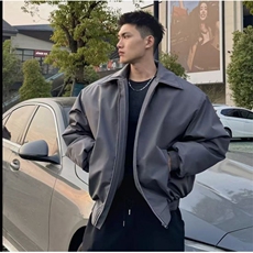 网图现货廓形硬汉风夹克棉服男宽松棉衣潮高街短款外套M05/特P70，男装夹克，星座206（原A221）