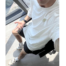 抖音得物品质夏季美式高街220克宽松纯棉潮牌印花短袖T恤MT30特15，男装T恤，电商A486-1