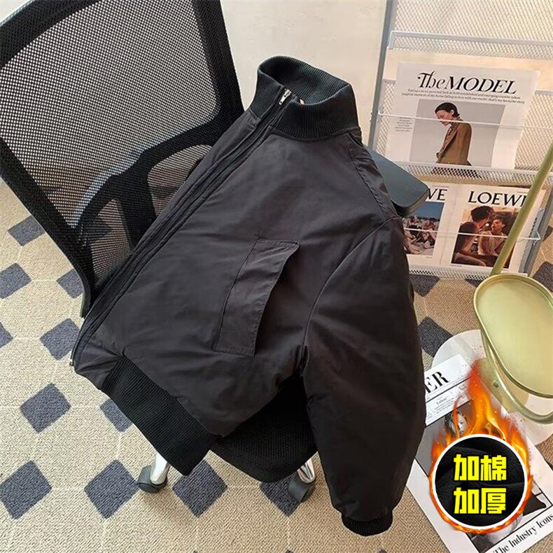 现货冬季美拉德立领飞行夹克廓形高街棒球服加棉加厚棉衣外套,男装夹克,电商A486-1