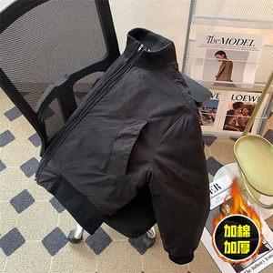 现货冬季美拉德立领飞行夹克廓形高街棒球服加棉加厚棉衣外套图片
