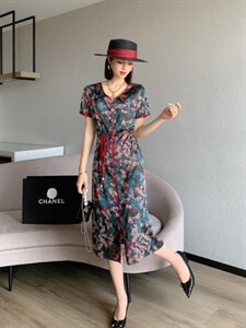 夏季新款、碎花连衣裙、图片