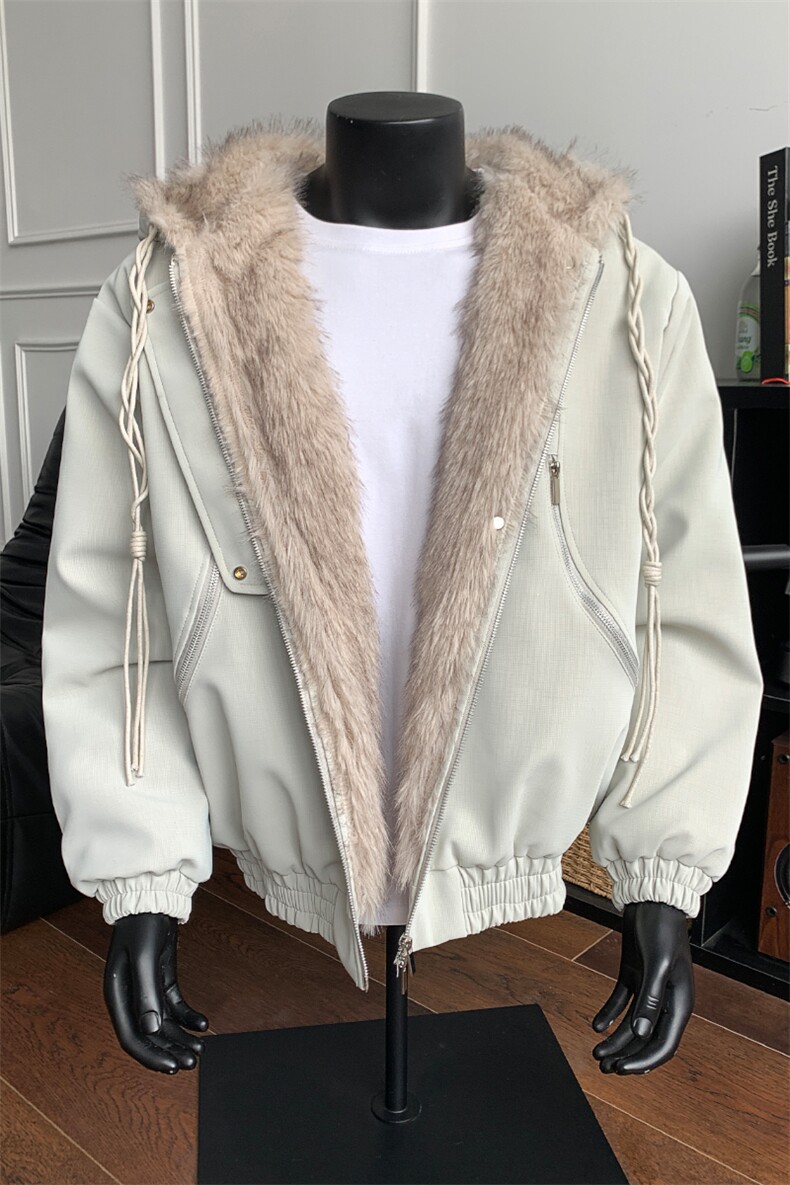 美式复古座山雕连帽棉服加厚保暖夹克宽松外套XZ514-2-25104-P128,男装夹克,星座514-2(原B239)