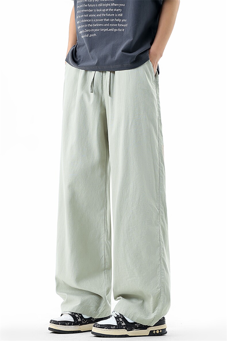26年春季新款莱赛尔亚麻男春夏薄款宽松直筒长裤天丝休闲A231-P58,男装休闲裤,星座1006
