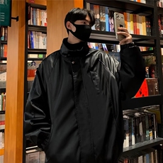 休闲秋季情侣机车服宽松上衣冲锋衣夹克个性男女皮衣外套W9286，男装夹克，星座1116A-1（原606A）
