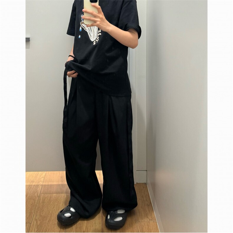 休闲裤男士韩版潮流垂感百搭纯色2024夏季新款ins西裤K5489-P46,男装休闲裤,星座412-3