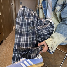 抖音品质秋季新款美式复古格子宽松休闲卫裤B315-K806-特p35控68，男装休闲裤，电商B315