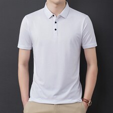 翻领长袖宽松百搭上衣2023年潮流冰凉纯色夏季POLO衫P52，男装Polo衫，星座1105-3