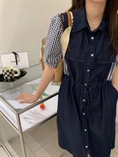 牛仔连衣裙，女装连衣裙，肆尔