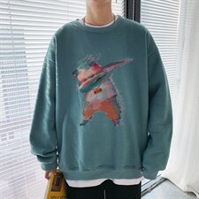 2023春季新港风日系休闲情侣大码潮牌短袖卫衣男潮7931F35控58，男装T恤，星座227-7