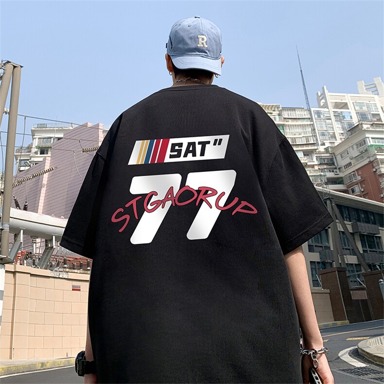 量大优供视频220克美式短袖t恤T3016得物直播有280克品质,男装T恤,电商A486