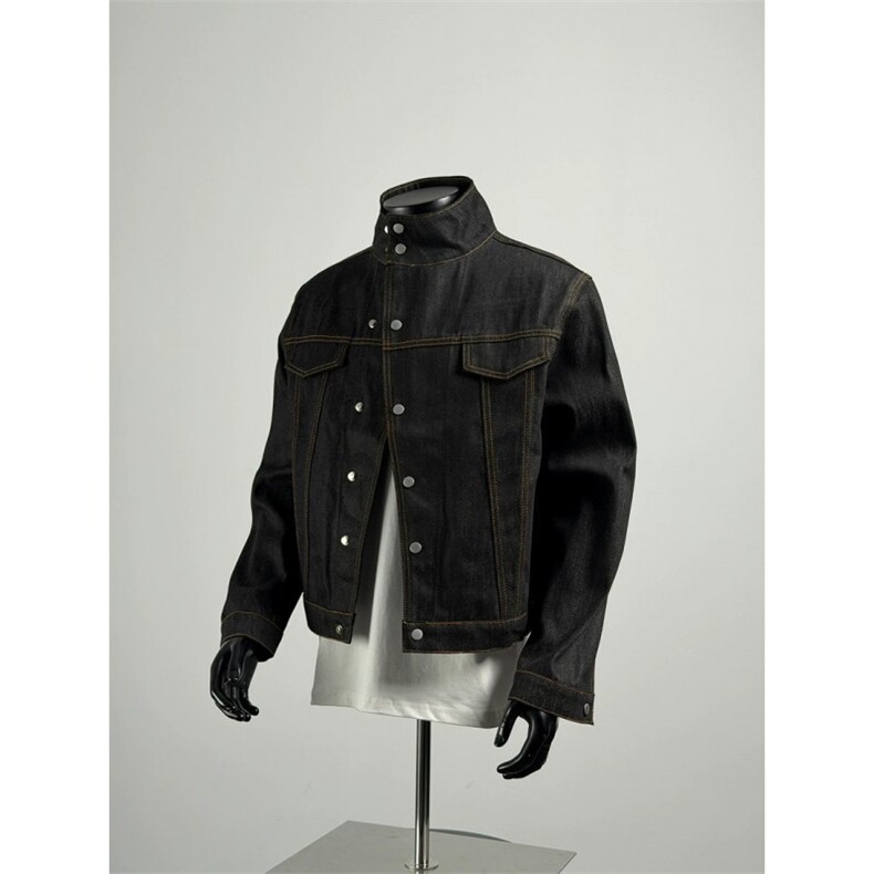 复古原牛斜领短款硬挺牛仔夹克JK0166-P85，男装夹克，星座313A(原308A-2)