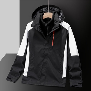 秋冬季冲锋衣连帽外套男女款防风三合一户外服SZ9805-P130图片