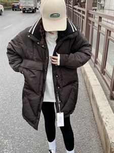 韩版中长款羽绒服,女装羽绒服,玩美