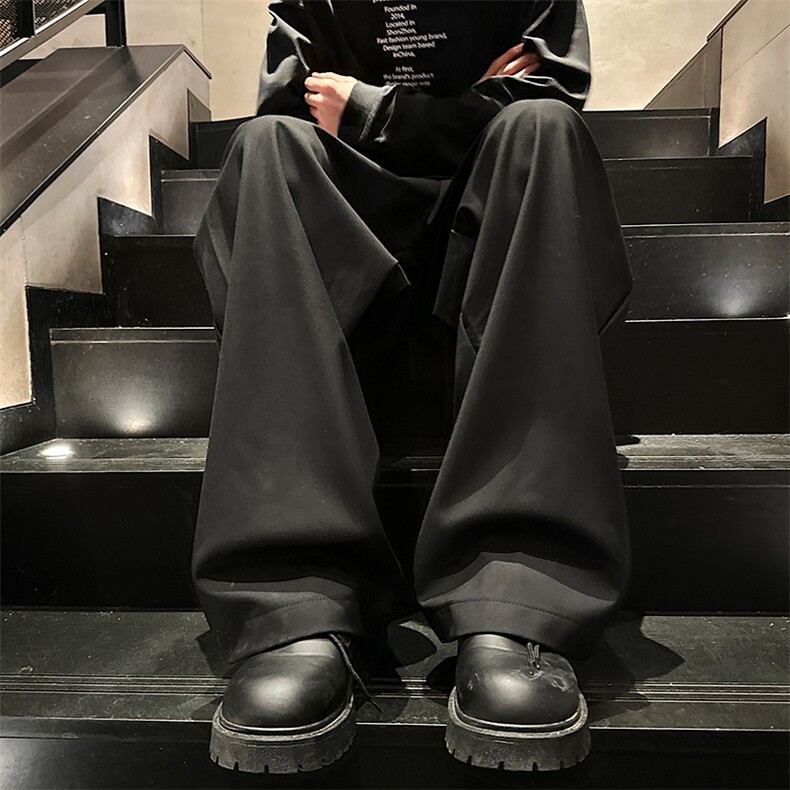 原宿长裤青春流行简约纯色男时尚休闲裤潮运动裤宽松型,男装休闲裤,星座716-2