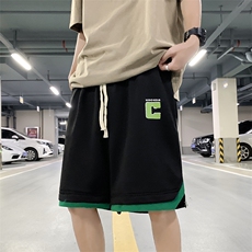 夏季潮流百搭卫裤美式宽松潮牌五分裤条纹运动休闲裤男K6151-P23，男装休闲裤，星座512-2