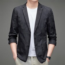 秋季新款爸爸西装外套男中老年商务休闲宽松西服MNSA6629206-P200图片