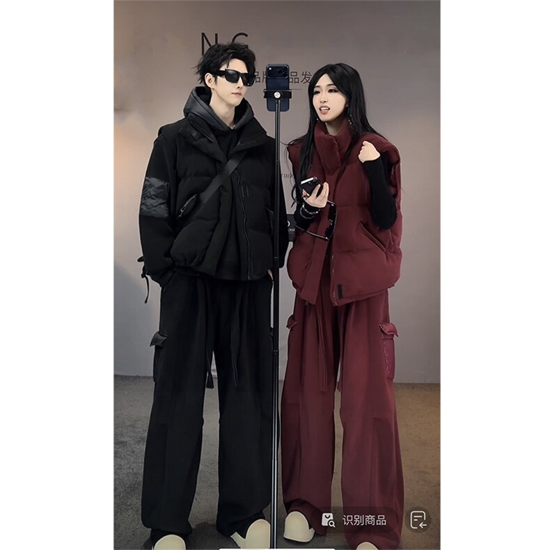 休闲三件套连帽卫衣棉马甲长裤男M359-P98W359-P68K359-P75，女装马甲，电商B267