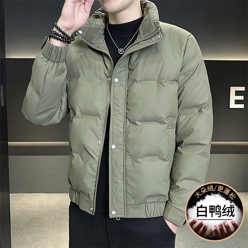 2024新款店主风立领冬季新款白鸭绒加厚潮流百搭羽绒服外套-8316图片