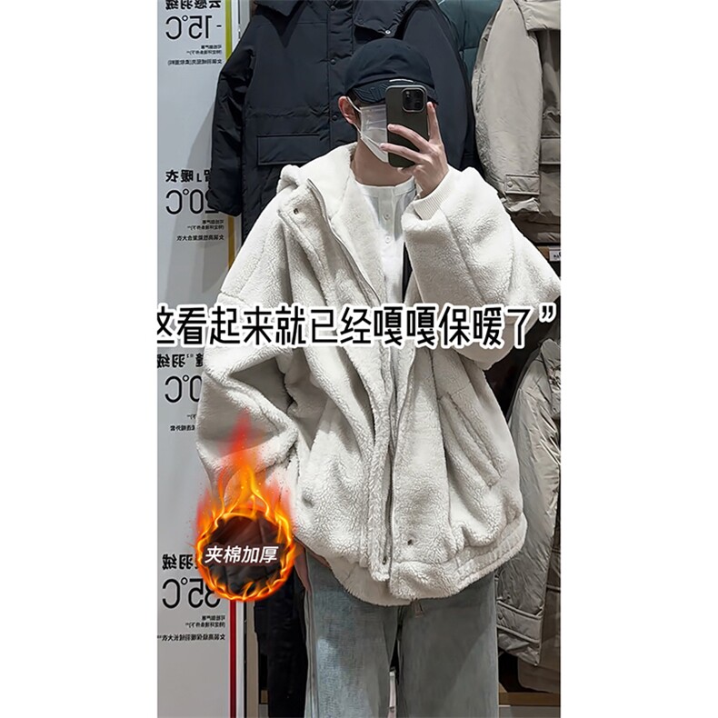 宽松连帽传统复古外套都市潮流经典款韩版个性棉衣HY676TP98,男装棉衣,电商A102B