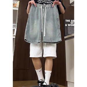 有货（自家图）星空纹牛仔短裤男夏季薄五分裤男款 DK582批50控68图片