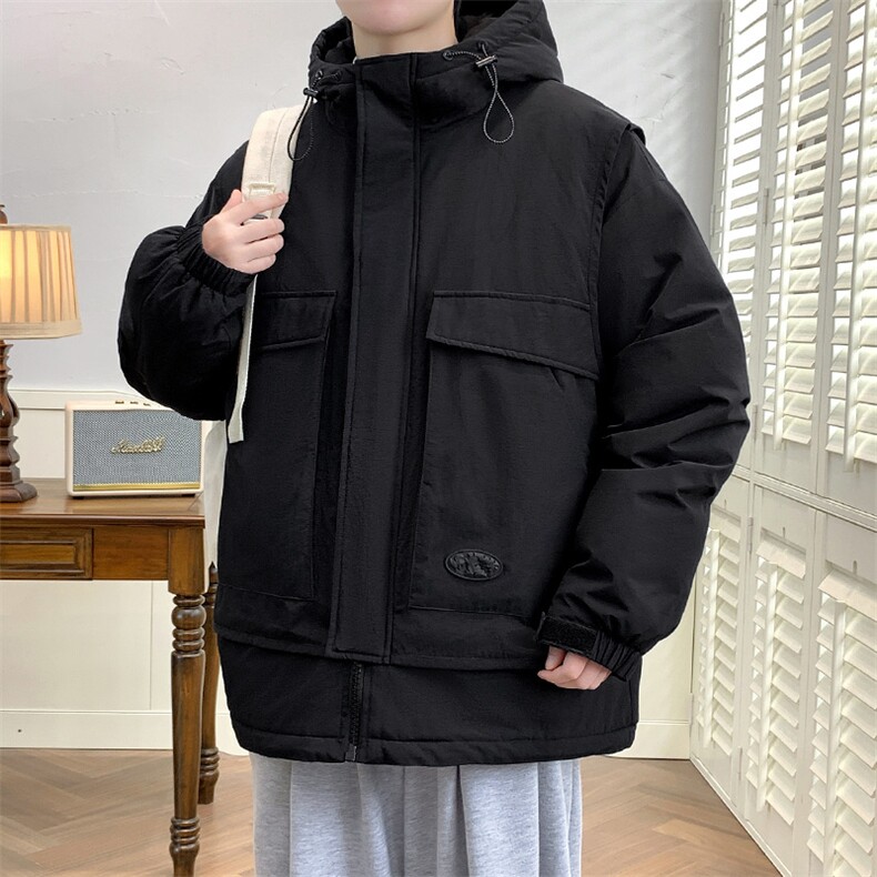 冬上新加棉加厚宽松棉服港风连帽棉衣外套男女 8318-P130控价178图片