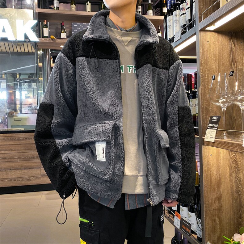 羊羔绒棉衣男冬季新款韩版潮流宽松棉服外套棉袄DS600T,男装棉衣,电商A102