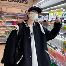 美式棒球服夹克男秋季痞帅外套设计感小众原创ins潮牌W6608-P50，男装夹克，星座412-1