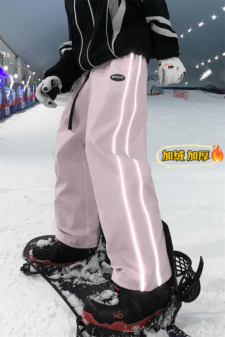 户外防水防风防寒单板双板男女加厚滑雪裤HK1164J加绒-P75控128,男装卫衣,电商A001