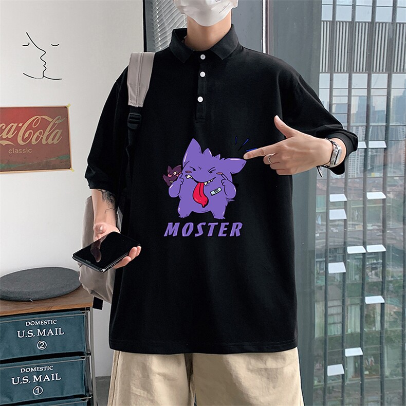 PL57087-P35翻领短袖polo衫男大码胖子半袖t恤男有领保罗衫模特,男装Polo衫,电商A040