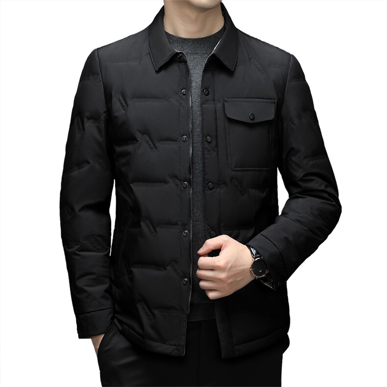 CXYF59997钱塘2020-2冬季新款厚款休闲翻领中年男士羽绒服P175,男装羽绒服,钱塘207-2