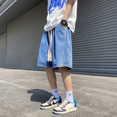 牛仔短裤男韩版潮流高街帅气2026夏季新款ins宽松五分裤RK386-P32，男装牛仔裤，星座412