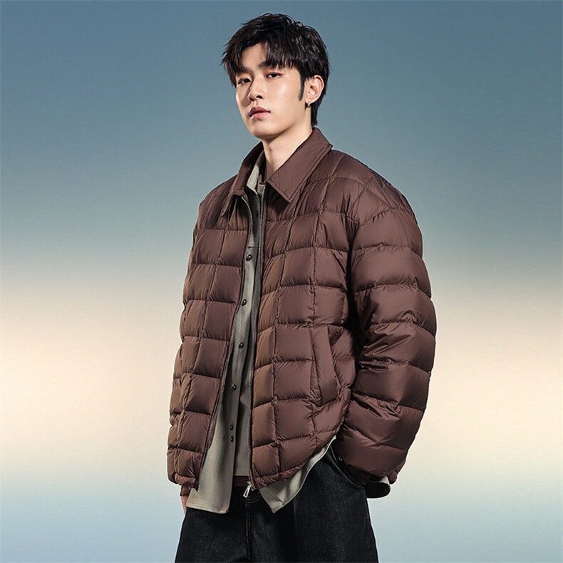 新标90绒复古纯色羽绒服男冬季潮流保暖情侣保暖外套DB186-P210,男装羽绒服,星座1210A