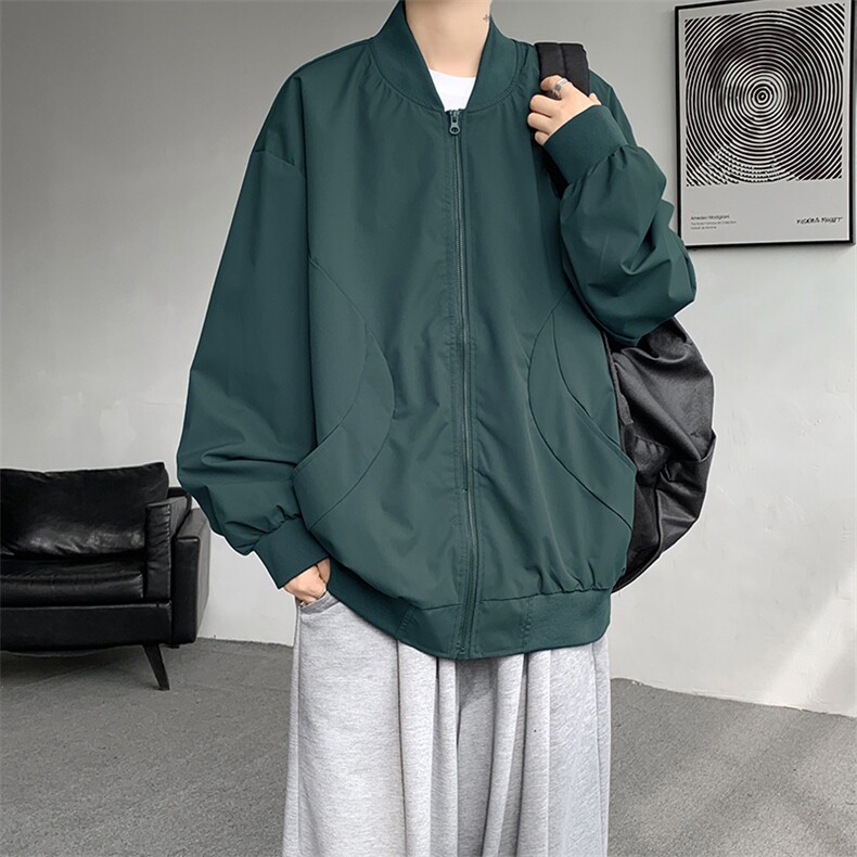 M-8XL棒球服男款春秋特大码加肥加大男装飞行员夹克外套JK001P65,男装夹克,电商B312