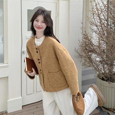 现货主推~冬季新款羊毛羊羔毛保暖外套领可拆2B237-6119-P185K278，女装毛呢外套，2B237