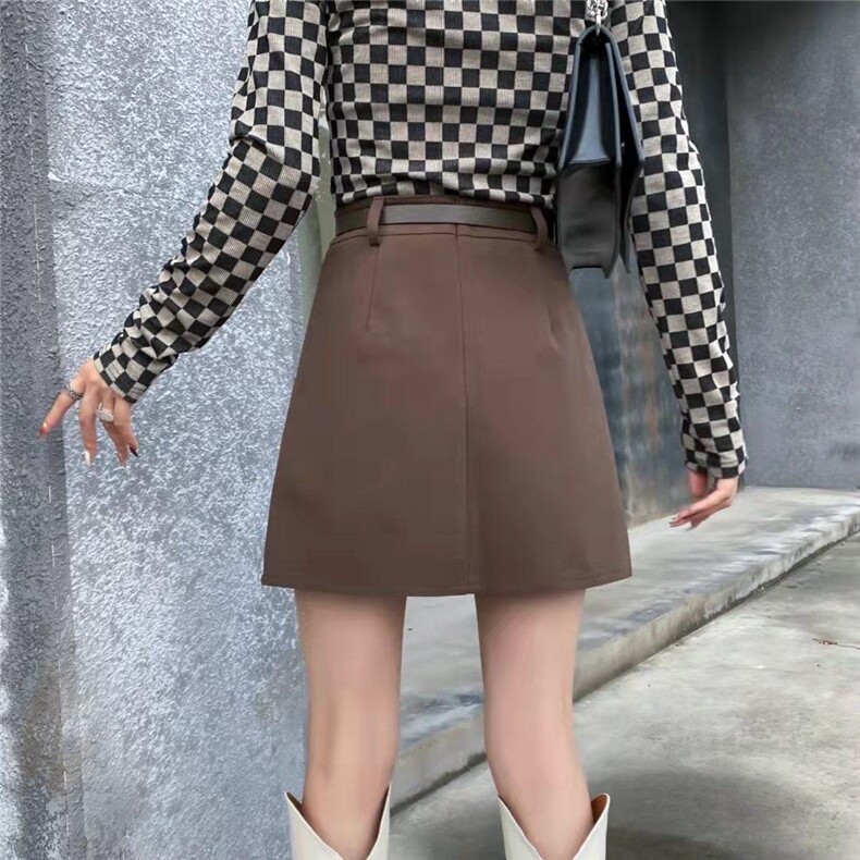 欧货不规则毛呢短裙黑色-卡色m—xx，其它，火爆地带