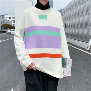 2024秋冬新款毛衣男韩版时尚休闲宽松圆领上衣A161-2-M2042-P48图片