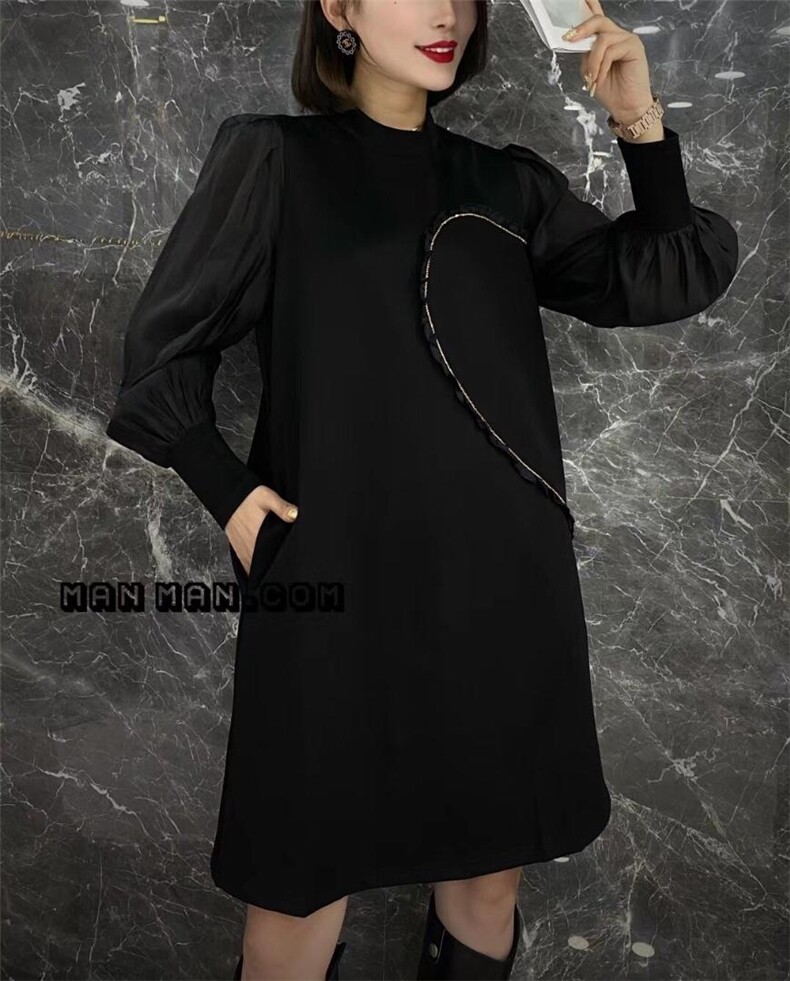 秋冬欧版时尚休闲连衣裙，女装连衣裙，紫锦百艳