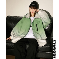 2026中性风山系防水冲锋衣渐变色夹克女大码M-5XL休闲JK77088P85，男装夹克，星座227-7