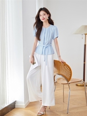 2025年夏季两件套休闲/淑女，女装套装/套裙，秀美人生