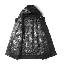 DLSN225002新款羽绒皮衣男头层山羊皮风衣连帽商务男装P1100，男装皮衣，电商B360