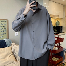SJ-217-2-CS2415春夏秋季薄款冰丝长袖衬衫男垂感衬衣外套，男装衬衫，星座217-2
