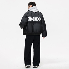 已注册白底抖音直播得物加厚PU皮仿皮棉衣外套M1523P100，男装棉衣，电商C408-1(原B339-1)
