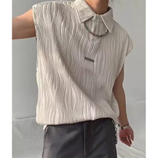 夏季波浪纹背心男韩版宽松坎肩休闲运动帅气无袖T恤肌理TT20，男装背心/马甲，星座1116A-2（原606A-1）
