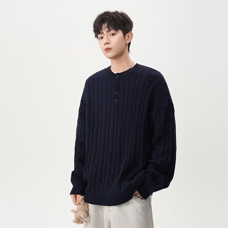 1506-1/M9941/P49圆领毛衣针织衫男潮牌帅气秋冬季打底衫男女同款,男装T恤,星座1506-1